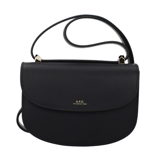 A.P.C. Black Leather Shoulder Bag